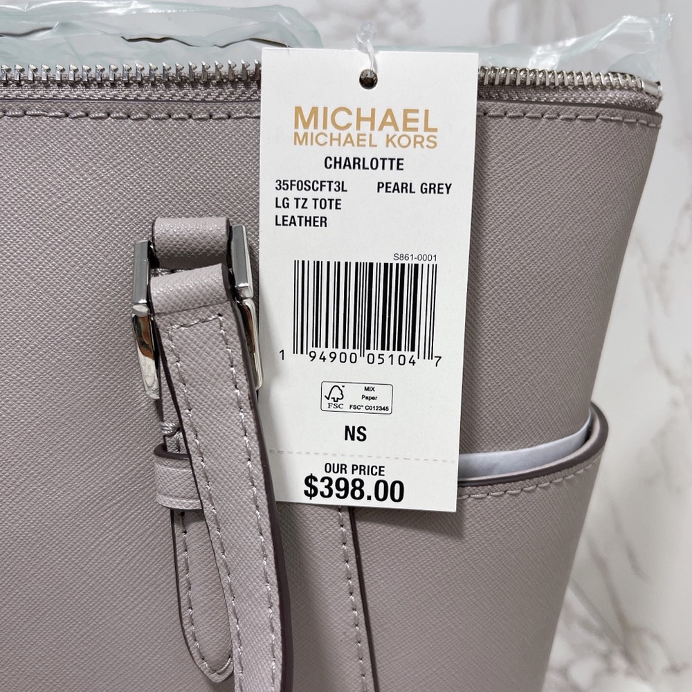 Michael Kors Charlotte Large Top Zip Tote set - Picture 5 of 15